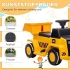 Afbeelding van HOMCOM Elektrische Rij-Op Constructieauto Geel, Kunststof en IJzer, 74,5 x 36 x 43,5 cm