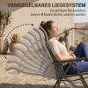 Afbeelding van Outsunny Klapbare Sonnenliege met Kussen, 9-voudig Verstelbare Rugleuning, Zwart+Grijs