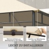 Afbeelding van Outsunny Vervangend Polyester Dak - 298L x 295B cm - Crèmewit