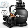 Afbeelding van Tillvex Zandfiltersysteem 13.200L/h tot 40.000L + 1200g Filterkogels - Zwart