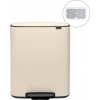 Afbeelding van Brabantia Bo Prullenbak - 2 x 30 liter - Afvalscheiding - Zacht Beige