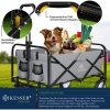 Afbeelding van KESSER® Bolderkar opvouwbare Bolderwagen | incl. 2 netzakken Strandkar | PVC banden | tot 80 kg draa