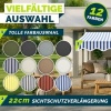 Afbeelding van Tillvex Balkonluifel 200 cm blauw-wit met handslinger - zonder boren, UV-bestendig en verstelbaar