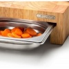 Afbeelding van Continenta Gummibaum Snijplank met 3 RVS lades - 50 x 32 cm