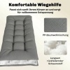 Afbeelding van Outsunny Tuinkussen - Polyester, PP-katoen - 65L x 198B x 13H cm - Lichtgrijs