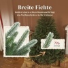 Afbeelding van HOMCOM Kunststof Kerstboom met Metaal, 130L x 130B x 180H cm, Groen