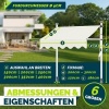 Afbeelding van Tillvex Balkonluifel 250 cm beige met handslinger, zonder boren, UV-bestendig en verstelbaar