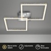 Afbeelding van BRILONER - LASERCUT - LED plafondlamp met glinsterend effect, 3-voudig dimbaar, draaibaar, 18W, alu-