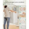 Afbeelding van SONGMICS Wasmand met deksel - 3 compartimenten - 170L - Bamboe - Wit - 70 x 40 x 61 cm