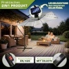 Afbeelding van tillvex® Rechthoekige Aluminium Parasol Ø 330 cm met LED en Afdekking, 360° Draaibaar