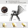 Afbeelding van Outsunny Vouwstoel van PE Rattan, Staal Bruin