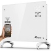 Afbeelding van TRESKO® Glazen convector zwart met app, wifi, led-display en timer, staand of wandverwarming