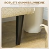 Afbeelding van HOMCOM Opbergzitbank met opklapbaar deksel, fluweel, crème, 95 x 38 x 45 cm