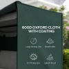 Afbeelding van Outsunny 3-zits 600D Oxford Tuinswing Stoelhoes - Waterdicht, UV-bescherming, Zwart 205x124x164cm