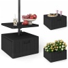 Afbeelding van Outsunny 3-in-1 Parasolstandaard 80 kg, vulbaar met planten, met wielen, zwart voor balkon