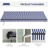 Afbeelding van Outsunny Zonnescherm met handbediening en bevestigingsmateriaal voor diverse oppervlakken