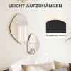 Afbeelding van Homcom Wandspiegel - Glas, MDF - 70L x 46B x 2,5H cm - Zwart