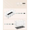 Afbeelding van Buitenren voor kleine dieren met bodemplaten - 143×73×46 cm - wit