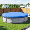 Afbeelding van Outsunny Rond Zwembadafdekking Ø 450 cm, Waterdicht met Veiligheidstouw, Blauw