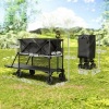 Afbeelding van Outsunny Tuinwagen van staal, polyester - Zwart