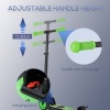 Afbeelding van HOMCOM E-Scooter van versterkt nylon en aluminium - 71L x 36,5B x 75-80H cm - Groen/Zwart