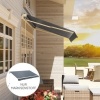 Afbeelding van Outsunny zonnescherm met Volant, waterafstotend, vervangstof 3 x 2,5 m, grijs