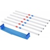 Afbeelding van PawHut Honden slalompalen voor behendigheidstraining met tas - Wit en blauw