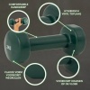 Afbeelding van Tunturi Dumbbell set - 2 x 2,0 kg - Vinyl - Groen - inclusief gratis fitness app