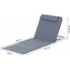 Afbeelding van Outsunny - Strandbed - 2 Stuks - Inclusief Draagtas - Staal - Grijs