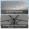 Afbeelding van Outsunny Tuinparasol - Metaal, Polyester - Ø270 x 219H cm - Donkergrijs