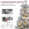 Afbeelding van HOMCOM Kunststof Kerstboom Groen/Wit 55L x 55B x 107H cm