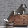 Afbeelding van Grijs Vintage Baksteen & Steen Behang 0297-47