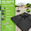 Afbeelding van Tillvex® parasolstandaard 90L / 120kg – 4-delig voor lantaarnpaal, vulbaar met water of zand