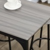 Afbeelding van HOMCOM Bartafelset - MDF en Metaal - 110L x 50B x 89,5H cm - Grijs