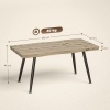 Afbeelding van Homcom Salontafel - MDF, Staal - 100L x 50B x 45H cm - Eikenhout