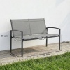 Afbeelding van Outsunny Tuinbank van Metaal met Gaasweefsel - 112L x 66B x 80H cm - Grijs