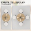 Afbeelding van HOMCOM Ronde Eettafel voor 2 Personen in Industriële Stijl, Ø 80 x 75 cm, Eikenhout