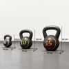 Afbeelding van SPORTNOW Kettlebell van kunststof, 18L x 18B x 24H cm - Zwart