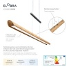 Afbeelding van Elobra Massief Houten LED Hanglamp Colombia S in Eiken, met geïntegreerde Touchbediening