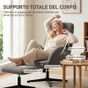 Afbeelding van HOMCOM Relaxfauteuil met Hocker Draaiende Loungestoel met Velours Grijs