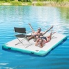 Afbeelding van Outsunny Opblaasbaar Drijvend Dock PVC-, PU-Kunststof 304L x 204B x 15H cm Wit