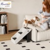 Afbeelding van PawHut Opvouwbare Hondentrap met 3 Treden, Antislip, Crème, Voor Huisdieren tot 10 kg