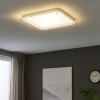 Afbeelding van Witte plafondlamp met hoekige achtergrondverlichting, 1x LED 22W 900Lm 4000K, 52x2cm