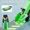 Afbeelding van AIYAPLAY Opvouwbare Kinderroller met Verstelbare Lenker, 2 Verlichte Wielen, Handrem & Achterrem, Gr