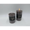 Afbeelding van Taupe LED stompkaars 10 cm met timer en waskaarseffect, echte vlam Be Dazzled