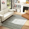 Afbeelding van HOMCOM Antislip Vloerkleed met Boho-Design, 200 x 140 cm, Grijs, Machinewasbaar