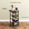 Afbeelding van HOMCOM Keukenwagen van staal en MDF, 49,5L x 31B x 91H cm, Lichtgrijs