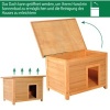 Afbeelding van PawHut hondenhok voor honden en katten van vurenhout 85x58x58 cm