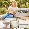 Afbeelding van Outsunny Driezits Rotanbank - PE Rotan, Staal - 176L x 75B x 78H cm - Khaki