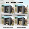 Afbeelding van Outsunny Tuinopbergtent - Verzinkt staal, PE - 187L x 120B x 204H cm - Donkergrijs
